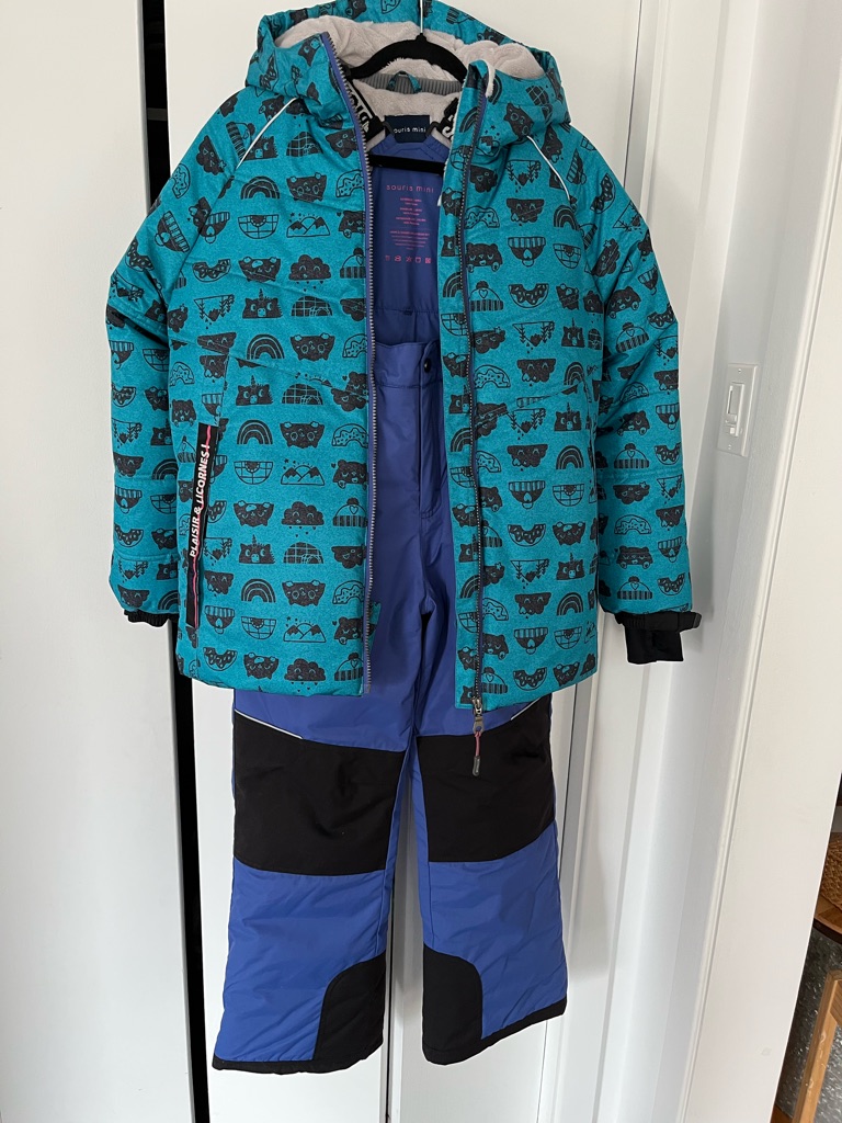 Souris Mini Blue Teal Kids Winter Jacket & Snow Pants Set
